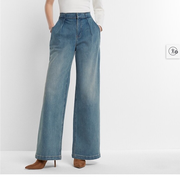 Express Denim - Express Flare Wide-Leg Denim Jeans